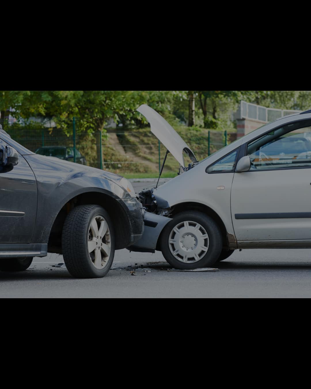 Vehicle with collision damage before repair at Auto Art Austin TX